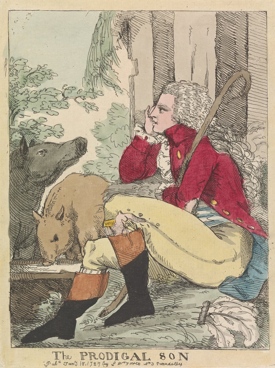 El hijo pródigo de James Gillray