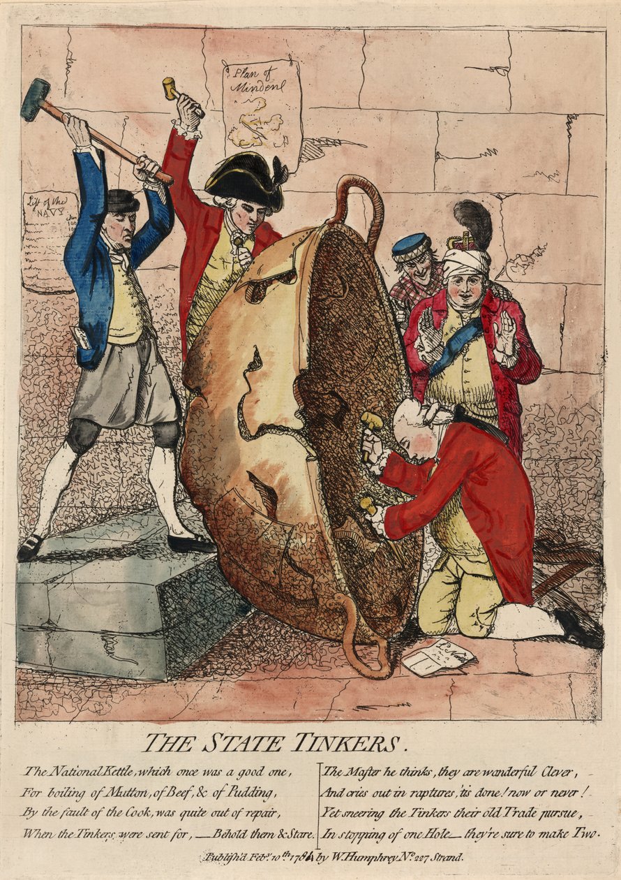 Los reparadores del estado, publicado por W. Humphrey, 10 de febrero de 1780 de James Gillray