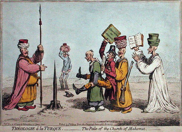 Teología a la Turca, El Pálido de la Iglesia Mahomet de James Gillray