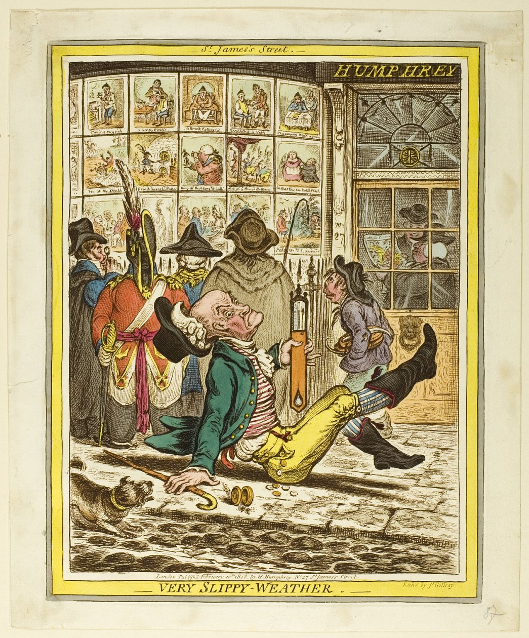 Clima muy resbaladizo de James Gillray