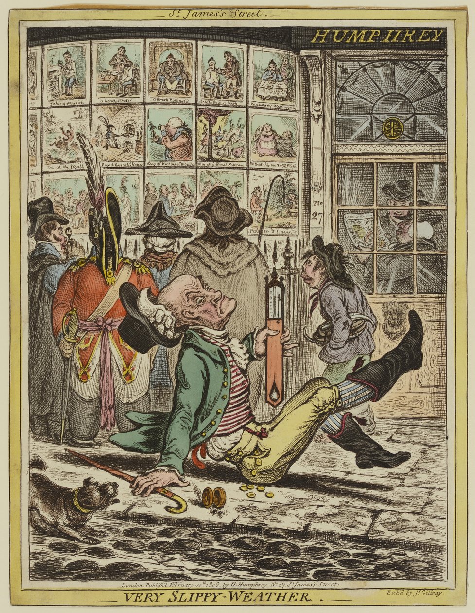 Tiempo muy resbaladizo de James Gillray