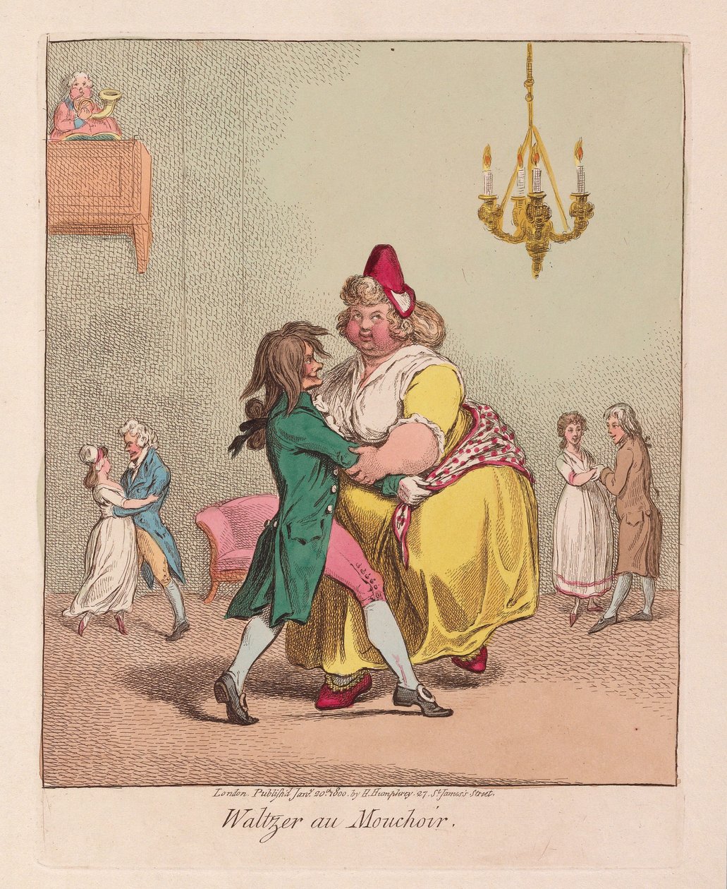 Vals con pañuelo, pub. 1800 de James Gillray