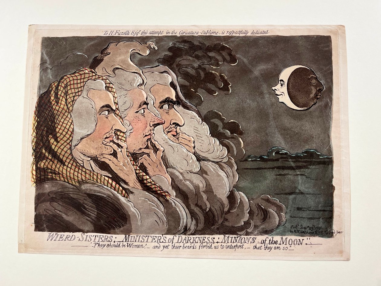 Las hermanas extrañas; Las ministras de la oscuridad; Las siervas de la luna de James Gillray