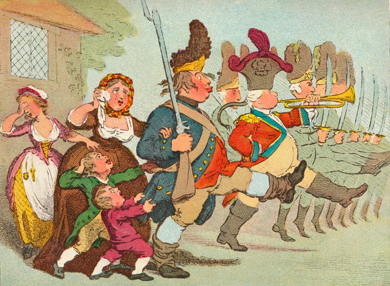 John Bull yendo a las guerras, siglo XVIII, 1902 de James Gilray