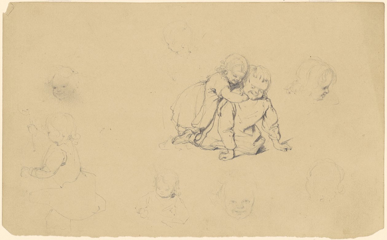 Estudios de Niños Jugando de James Goodwyn Clonney