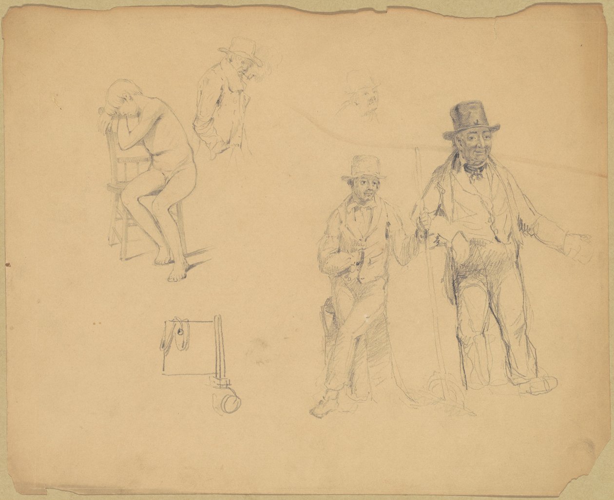 Estudios de hombres y niños de James Goodwyn Clonney