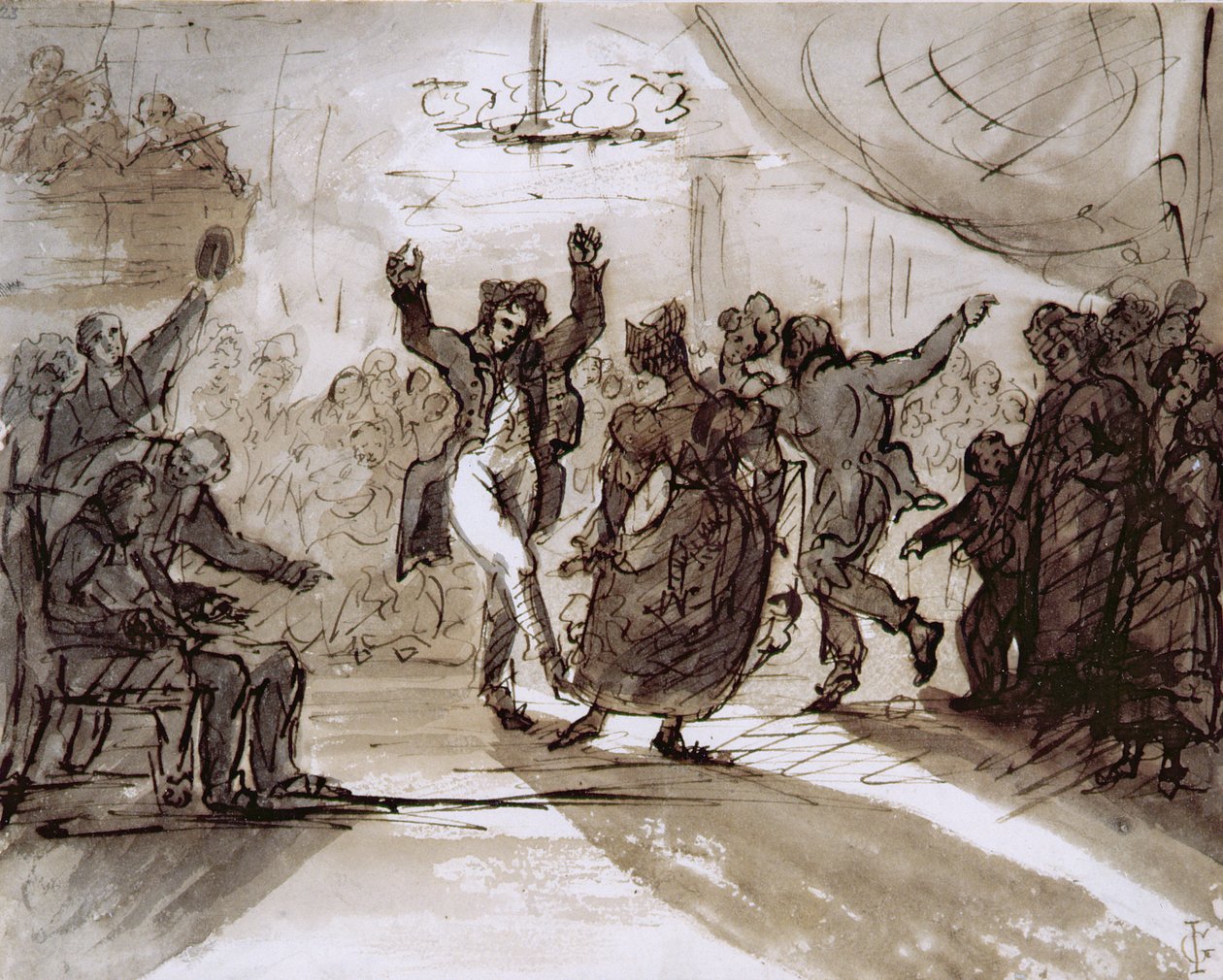 El baile de caza, c.1820 de James Grant