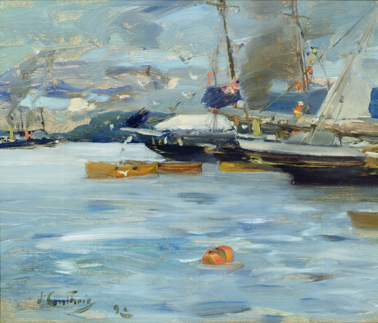 Yates amarrados, Oban, 1893 de James Guthrie