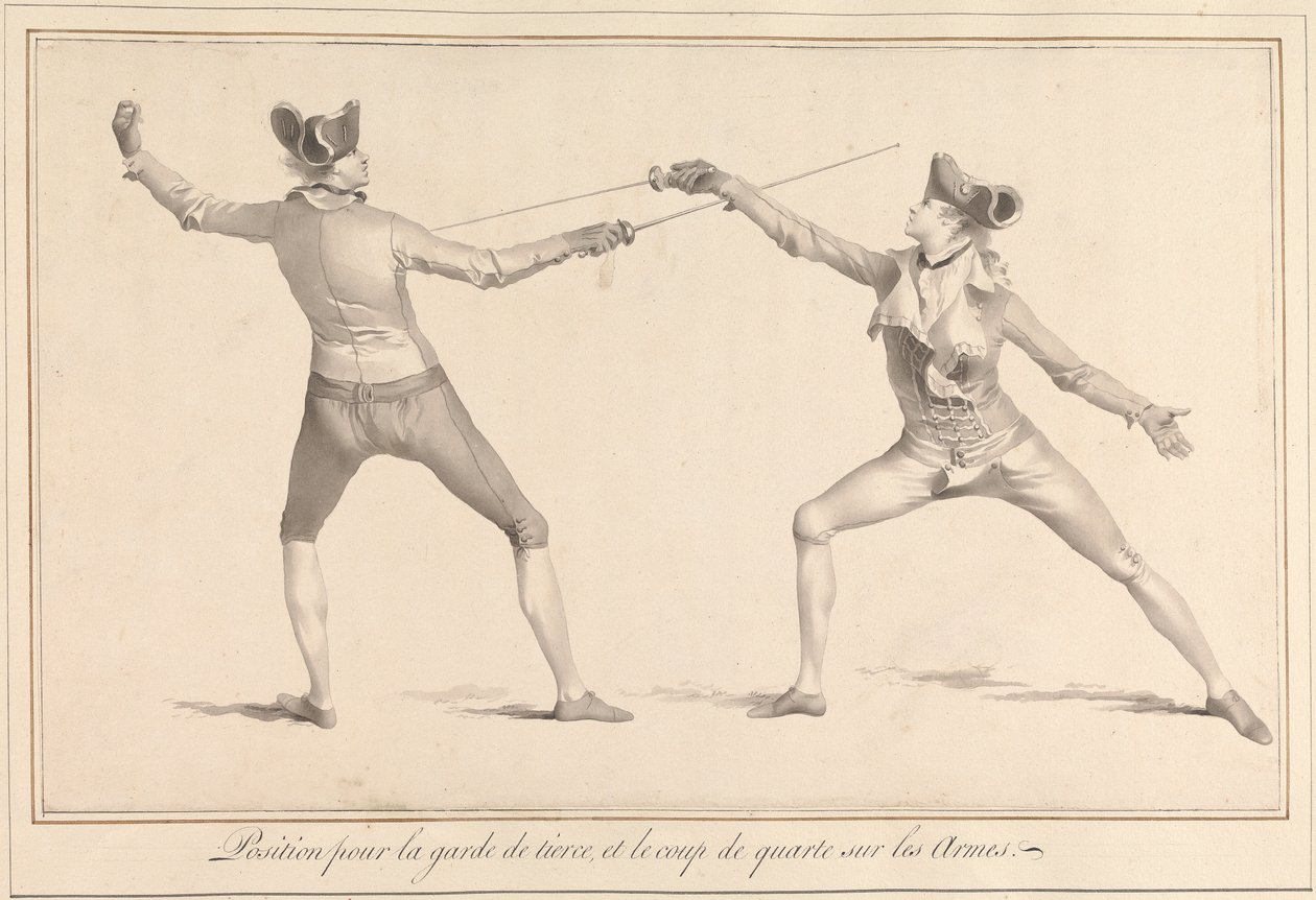 Posición para la guardia de tercio, y la patada de cuarto en los brazos de James Gwin