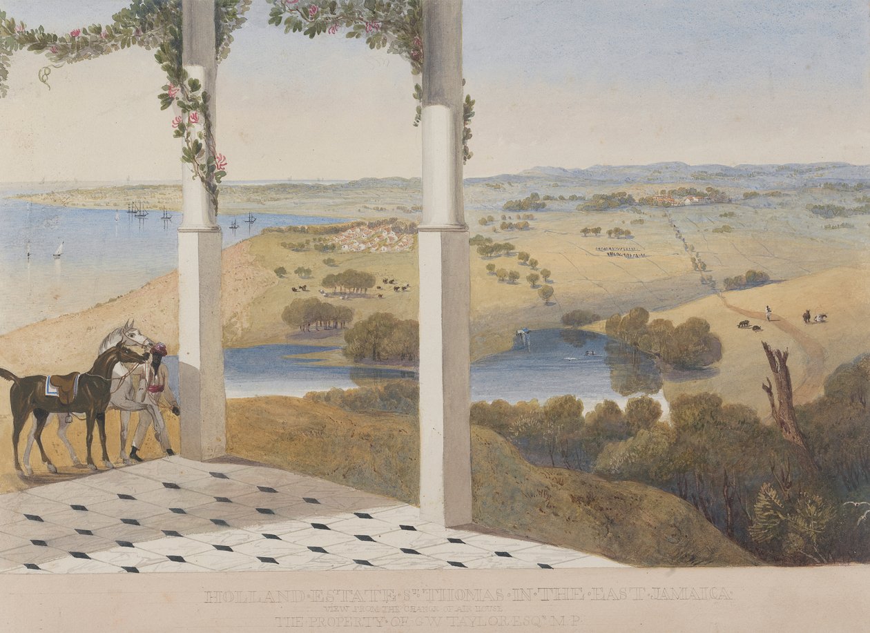 Holland Estate, St. Thomas en el Este, Vista desde la Casa de Cambio de Aire de James Hakewill
