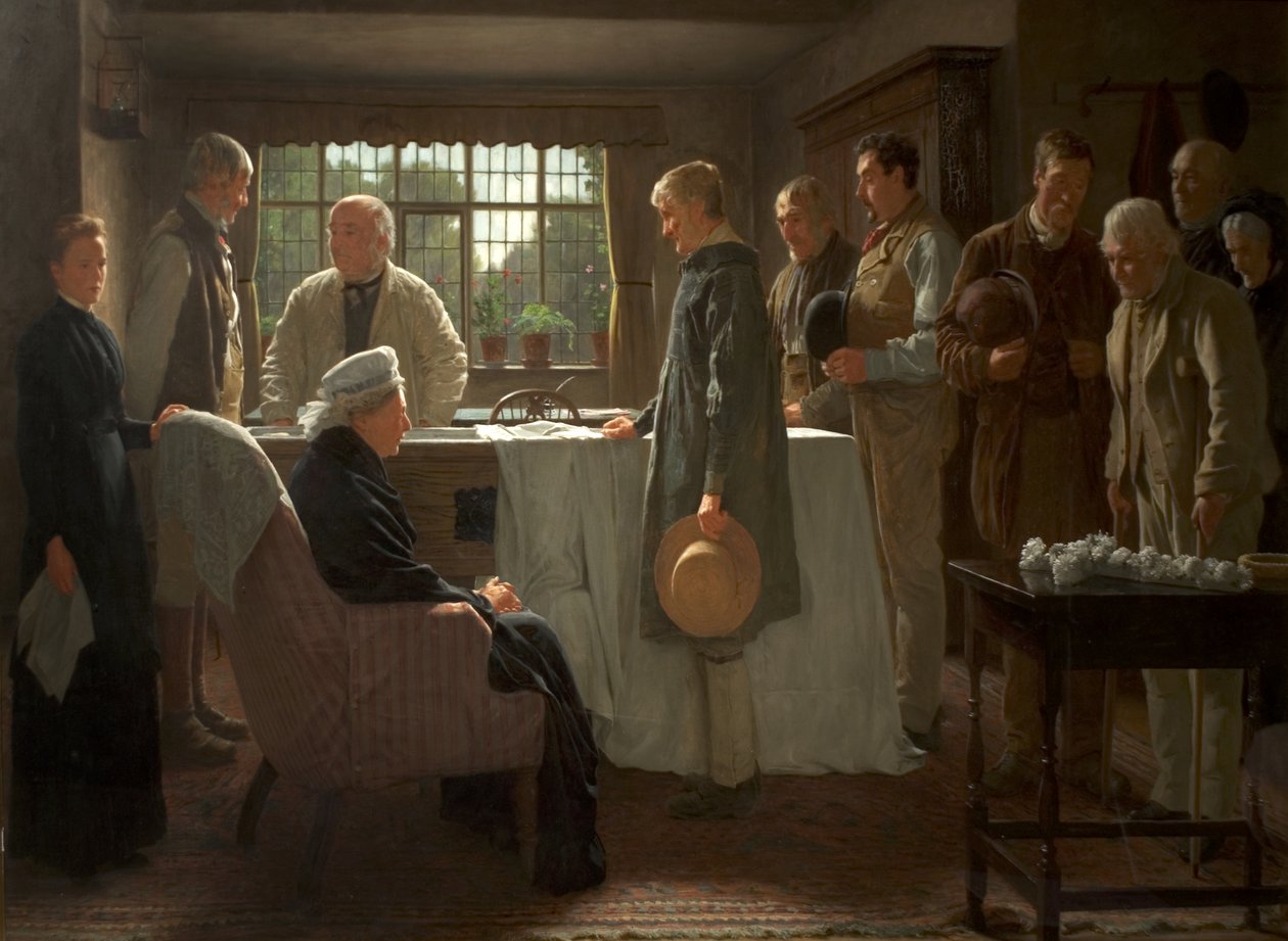 El viejo maestro, 1883 de James Hayllar