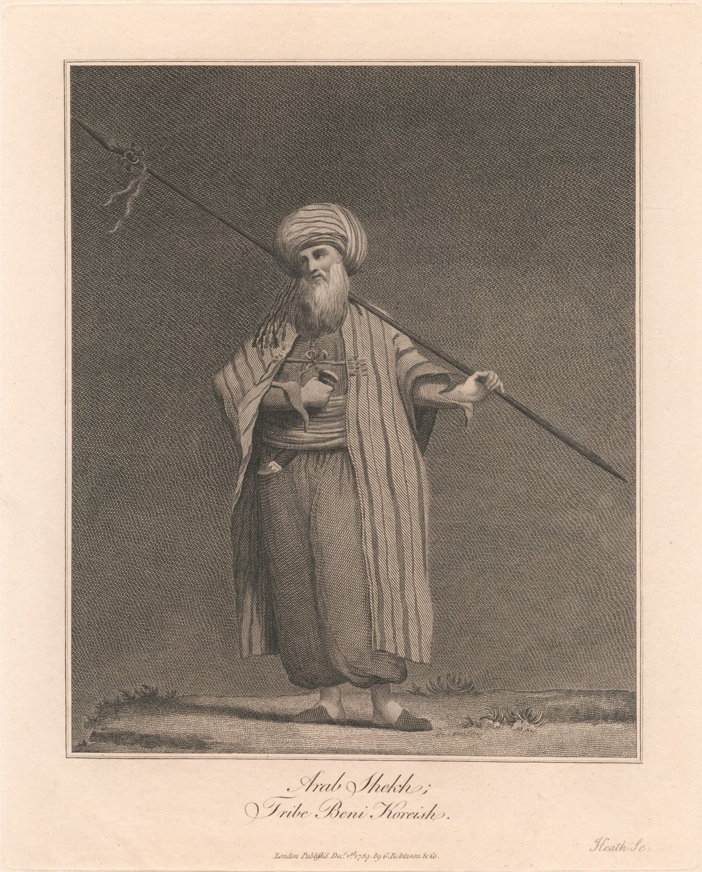 Jefe árabe, tribu de los Beni Koreish de James Heath