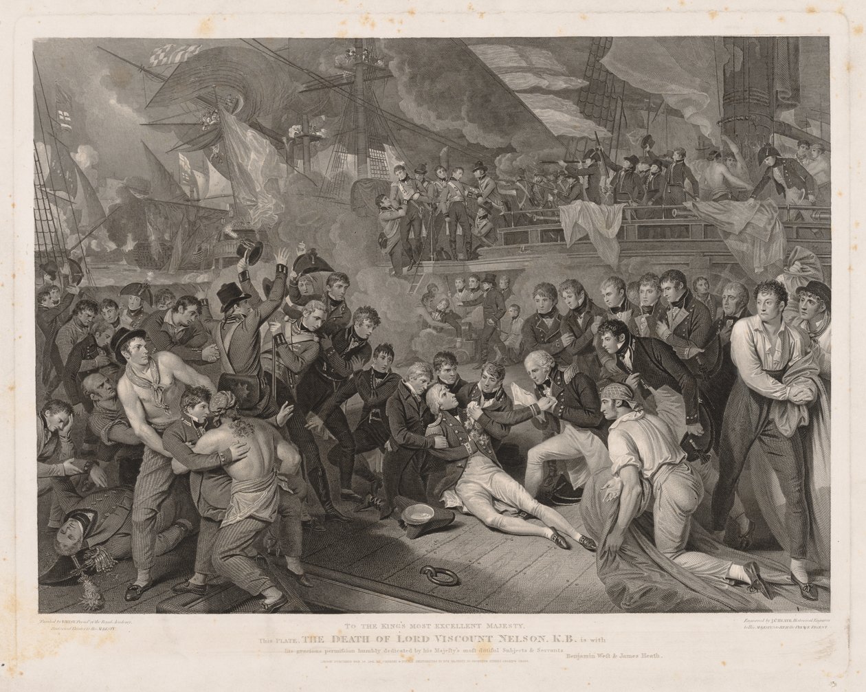 Muerte de Lord Nelson de James Heath
