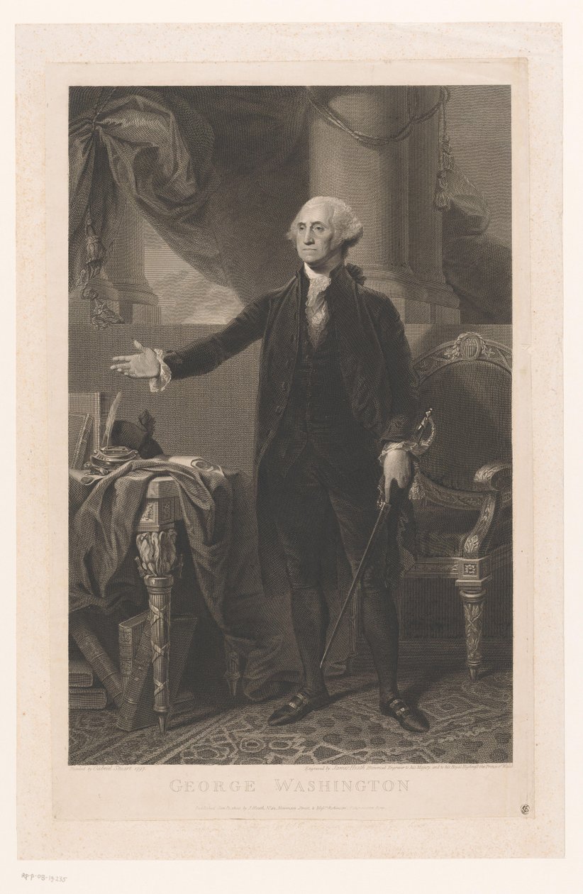 retrato de george washington de James Heath