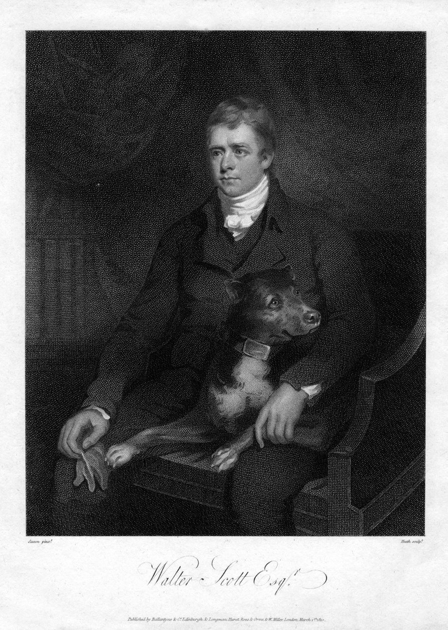 Sir Walter Scott, 1er Baronet, prolífico novelista histórico y poeta escocés, 1810 de James Heath