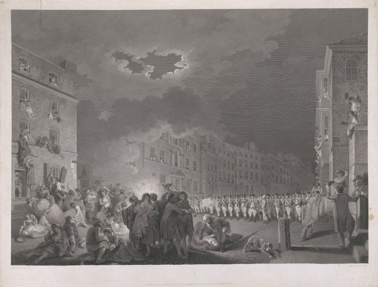El motín en Broad Street el siete de junio de 1780 de James Heath