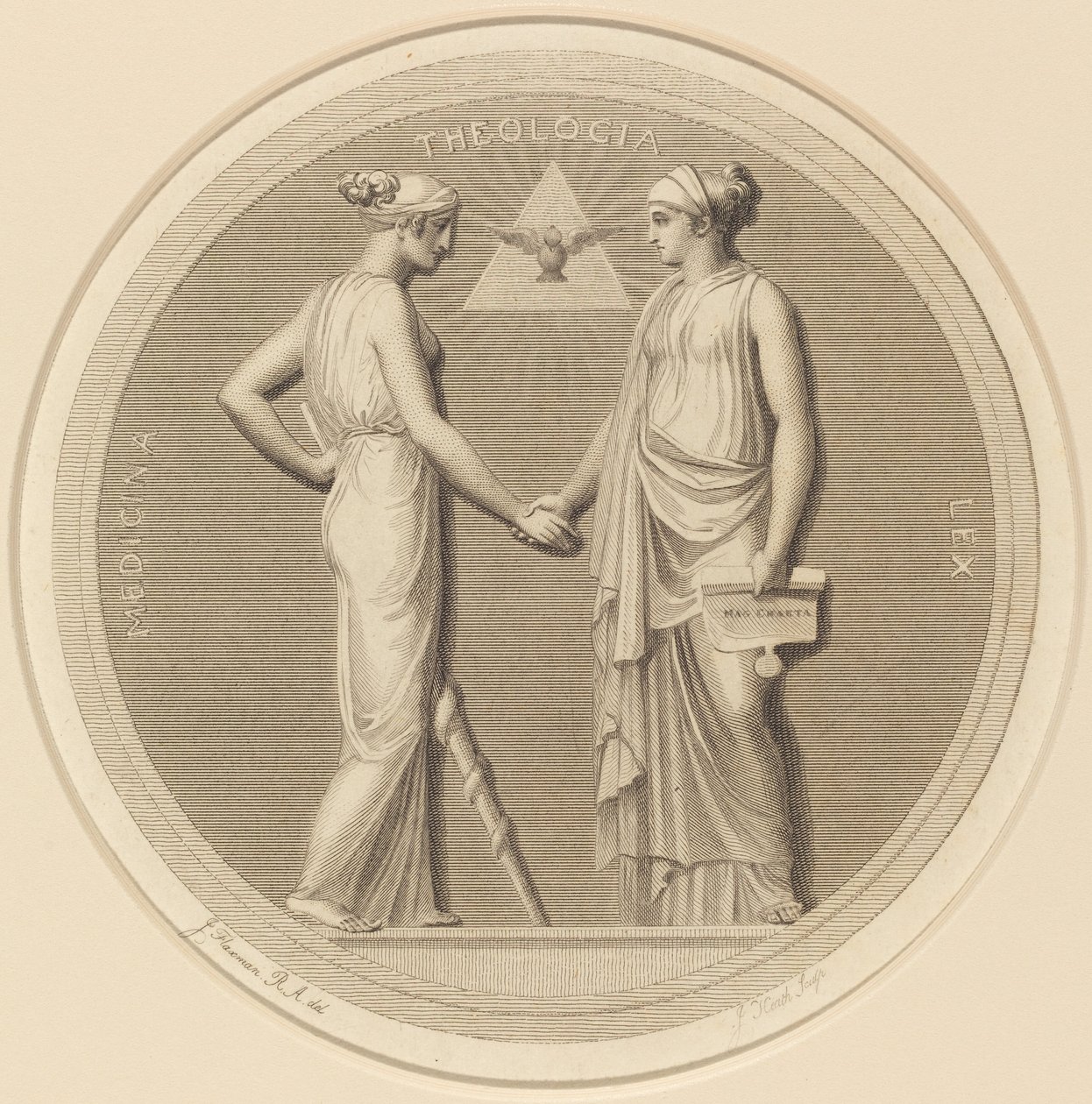 Medicina - Teología - Ley de James Heath after John Flaxman