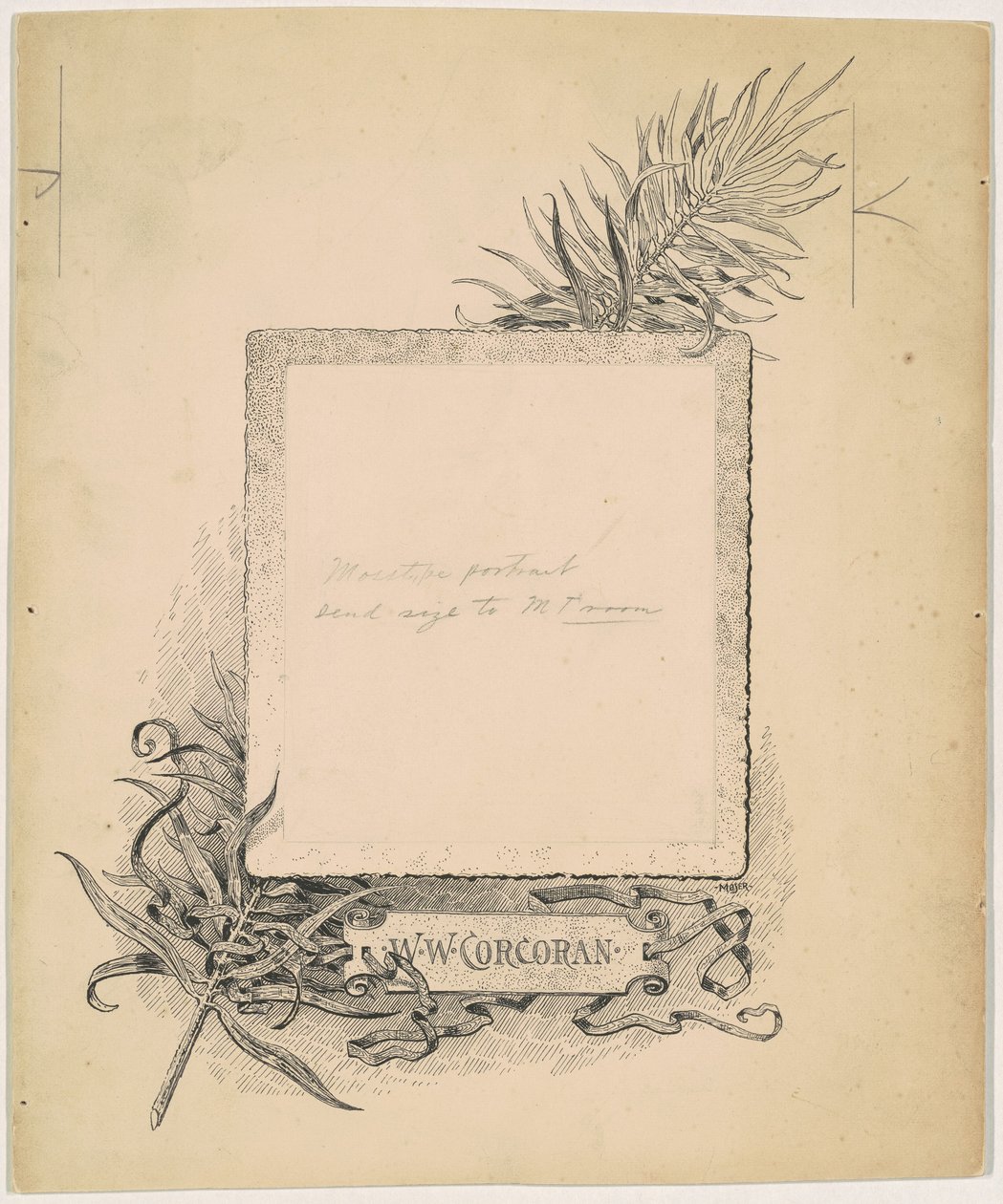 Frontispicio, Retrato de W. W. Corcoran de James Henry Moser