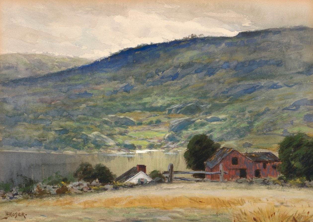 Colina y lago de James Henry Moser