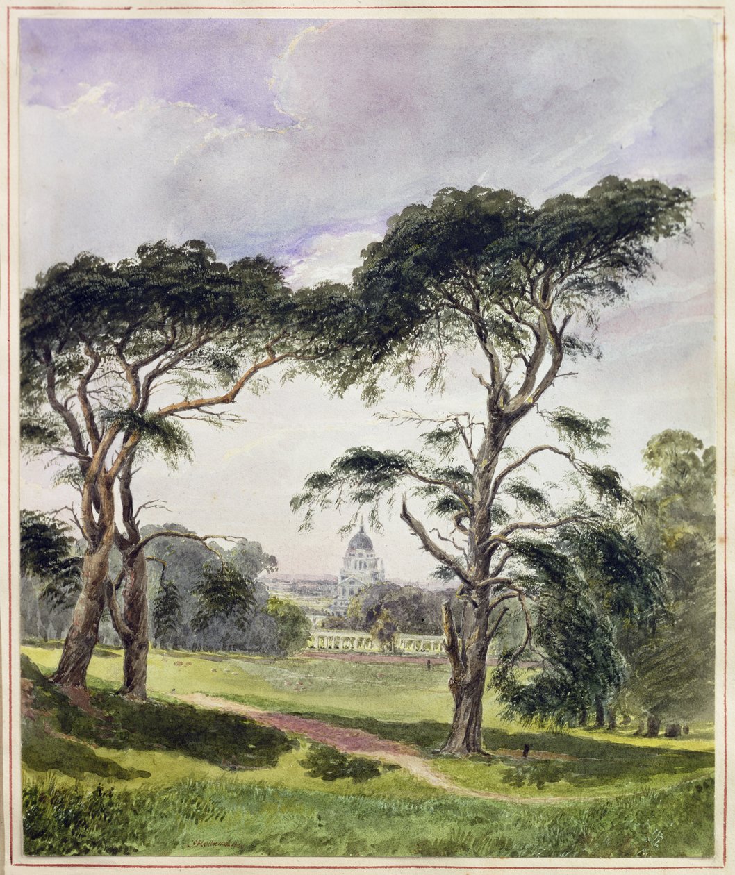 Hospital de Greenwich desde Greenwich de James Holland