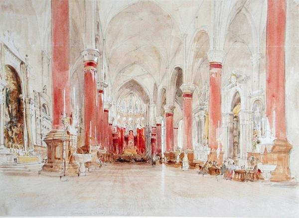 Interior de la Iglesia de San Giovanni e Paolo, Venecia de James Holland