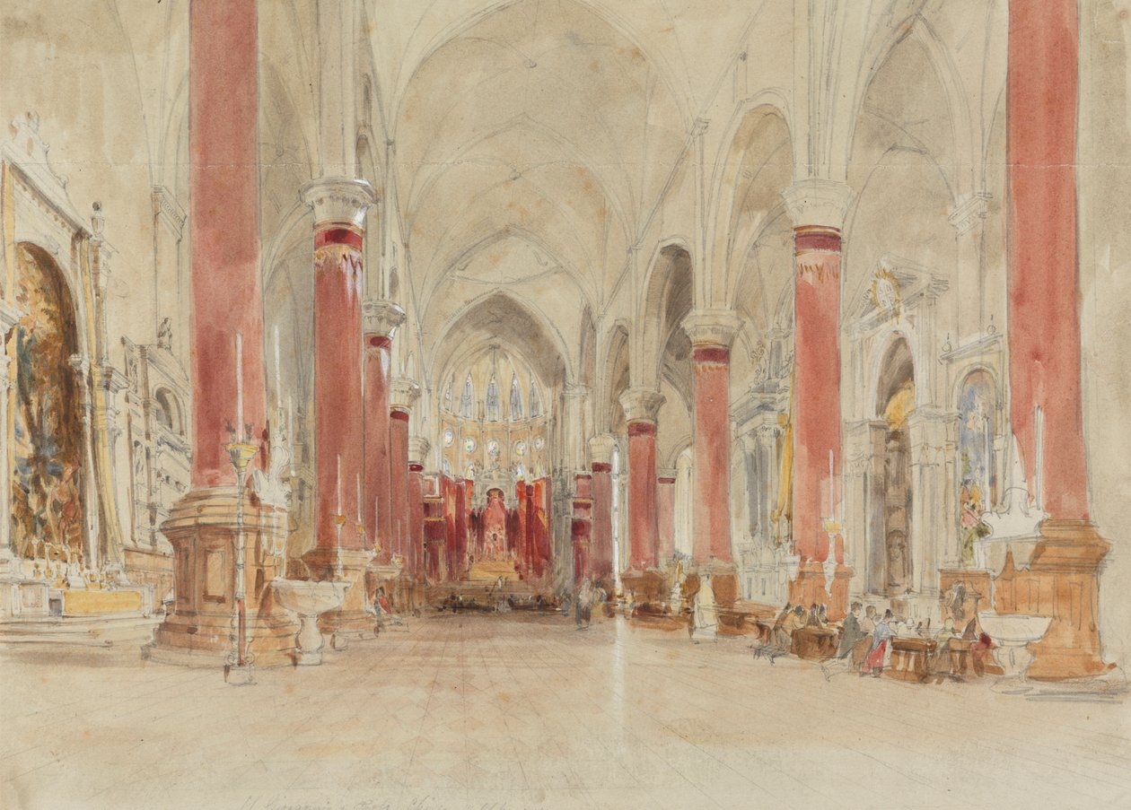 Interior de la iglesia de San Giovanni e Paolo, Venecia de James Holland