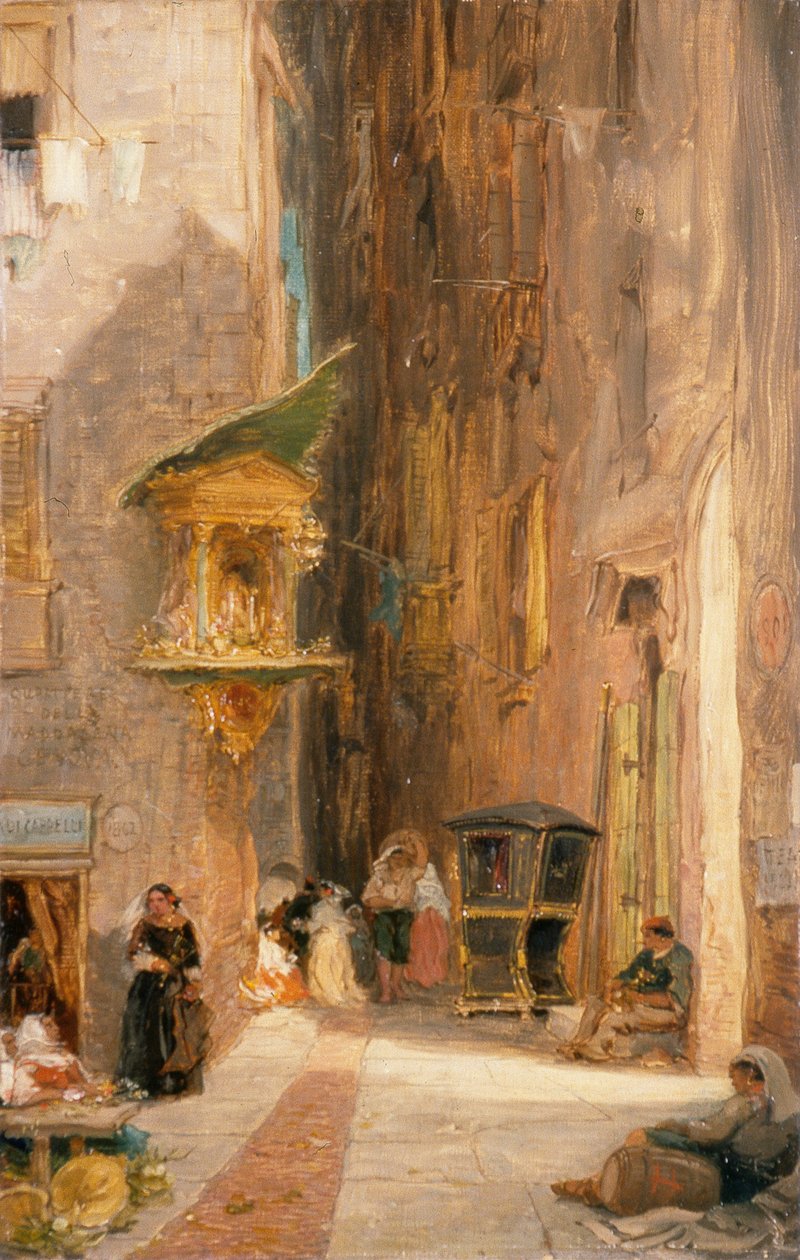 Calle en Génova (óleo sobre lienzo) de James Holland