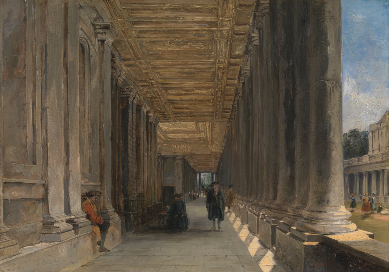 La columnata de Queen Mary Court, Greenwich de James Holland
