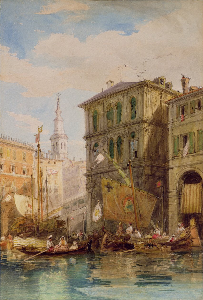 El Palazzo Dei Camerlinghi, Venecia, c.1835-55 de James Holland