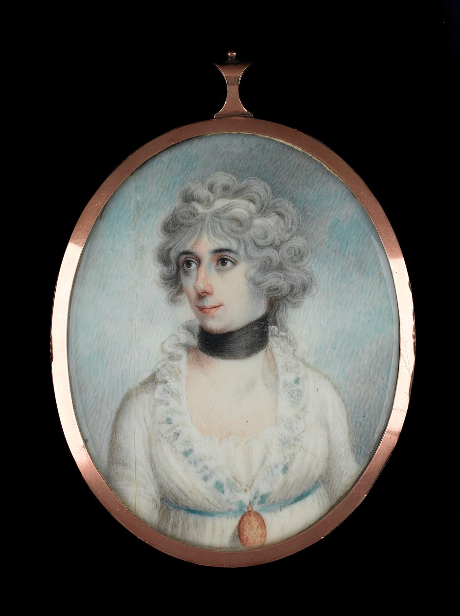 Dama no identificada (1801-1881), hacia 1820 (acuarela sobre marfil) de James Holmes