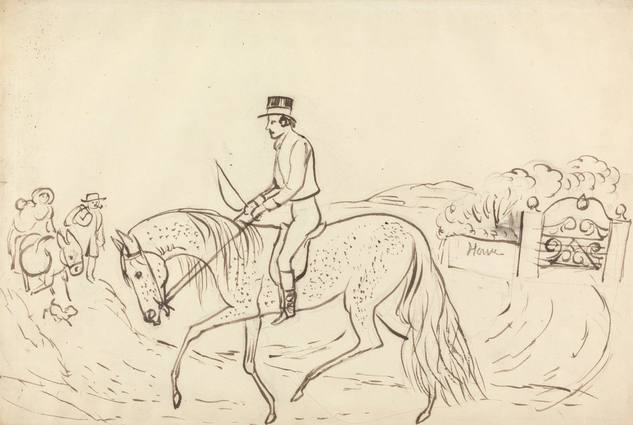 Escena con caballo y jinete de James Howe