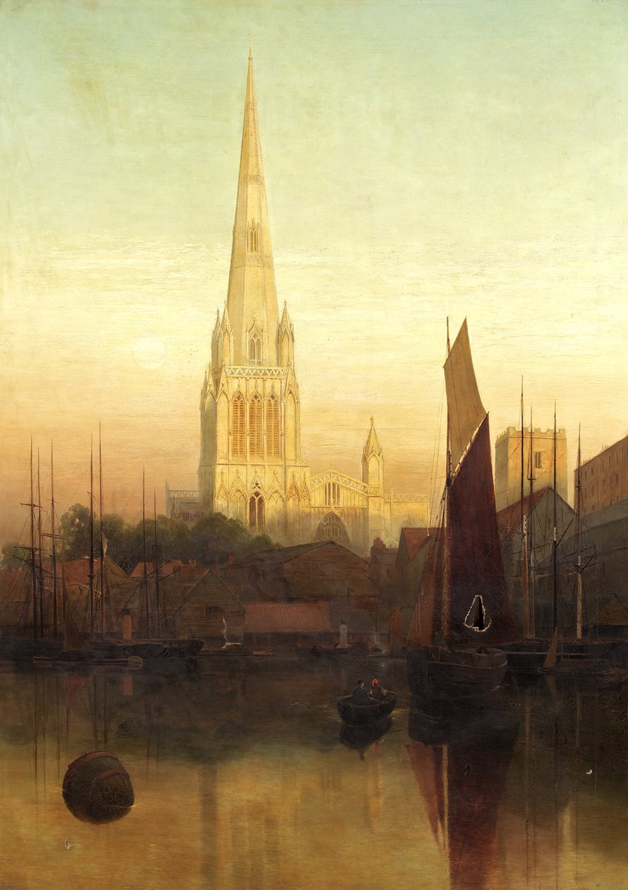 St Mary Redcliffe, Bristol, posiblemente 1886 de James Jackson Curnock