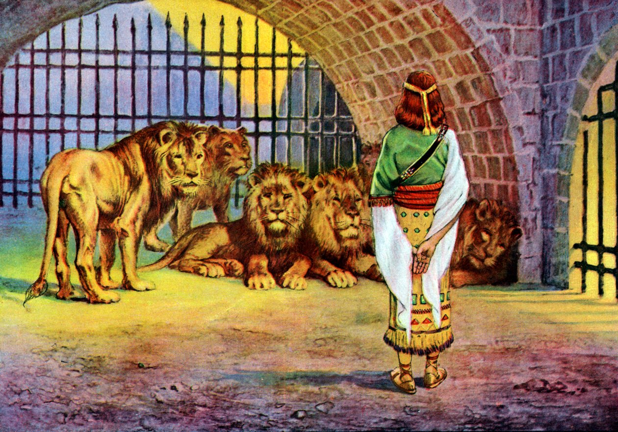 Daniel en el foso de los leones - Biblia de James Jacques Joseph (after) Tissot