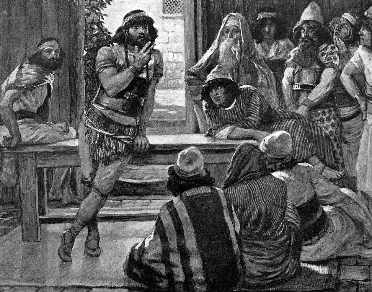 Sansón propone un acertijo de James Jacques Joseph (after) Tissot