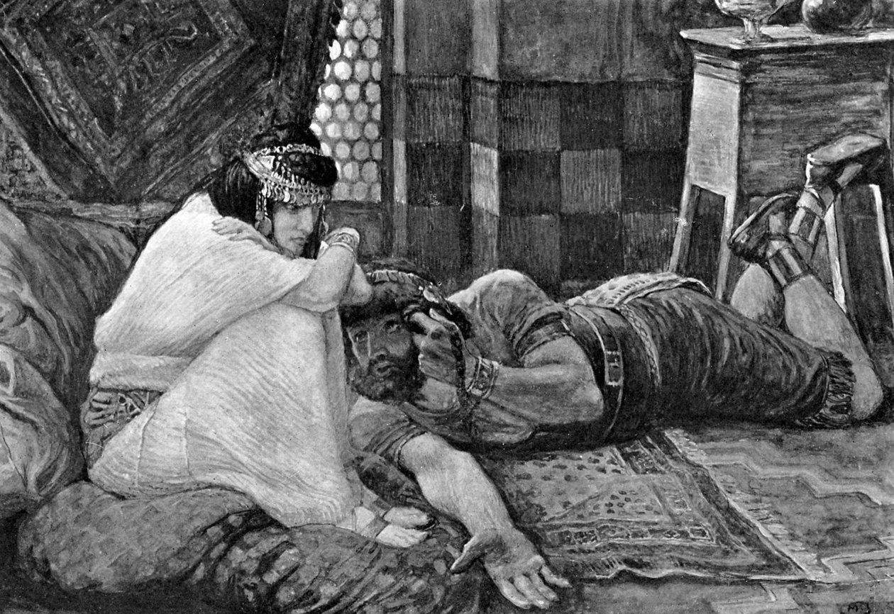 Sansón revela su secreto a Dalila de James Jacques Joseph (after) Tissot