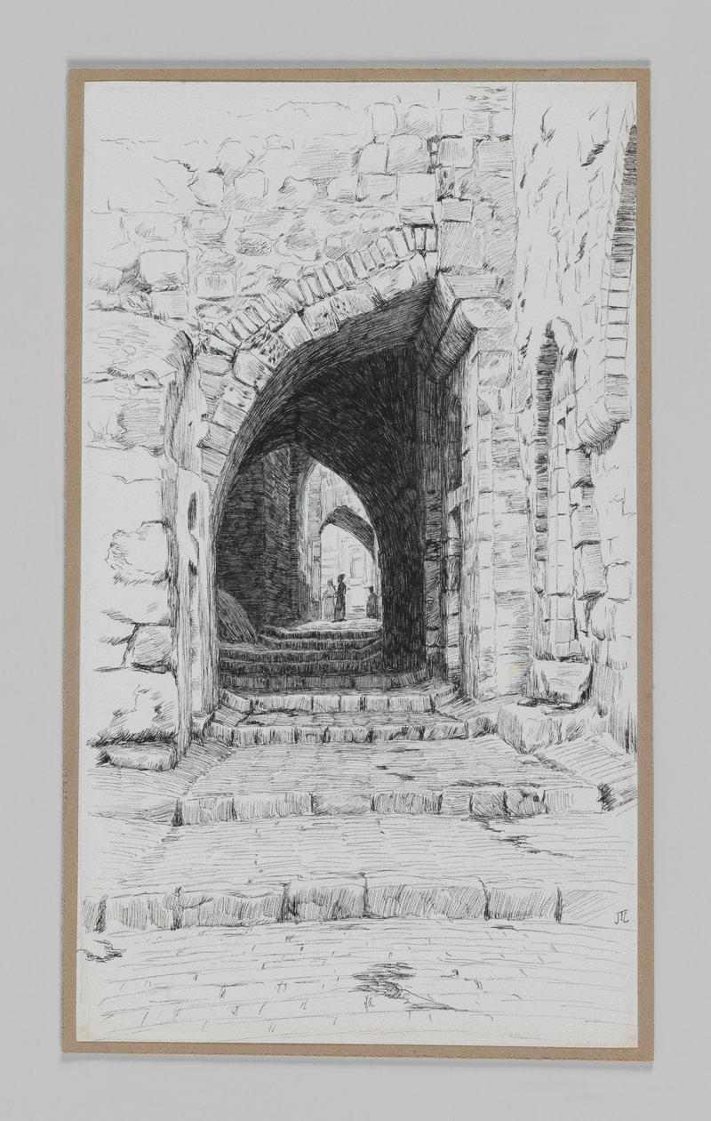 Una calle en Jerusalén, ilustración de La Vida de Nuestro Señor Jesucristo de James Jacques Joseph Tissot