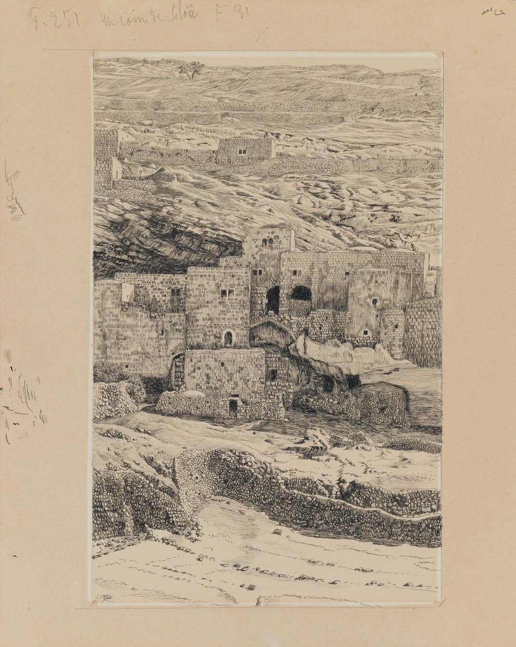 Una esquina del pueblo de Siloé, ilustración de La Vida de Nuestro Señor Jesucristo de James Jacques Joseph Tissot