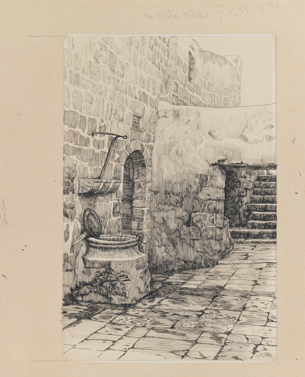 Una cisterna antigua, ilustración de La Vida de Nuestro Señor Jesucristo de James Jacques Joseph Tissot