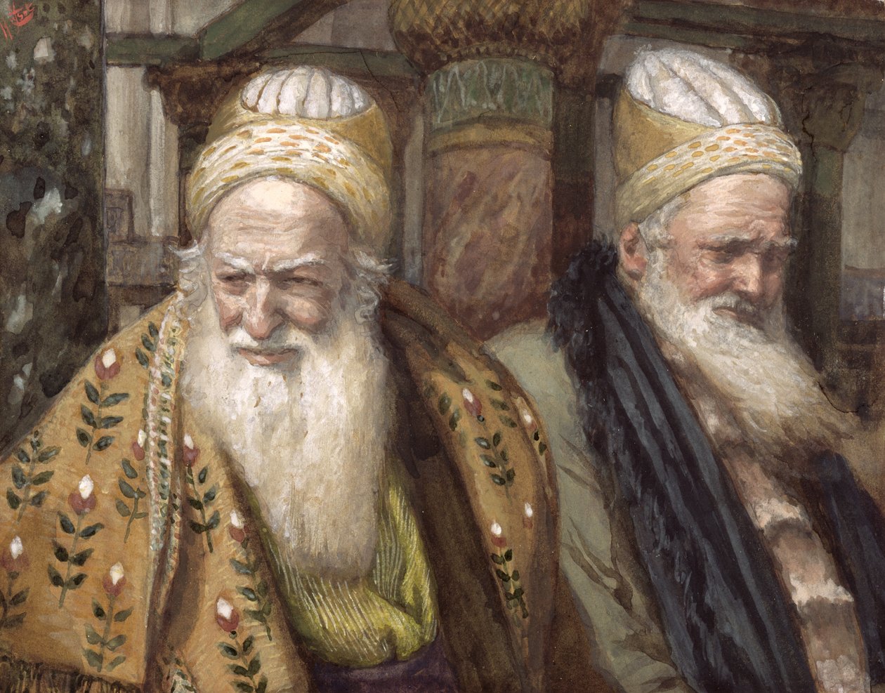 Anás y Caifás, ilustración de La Vida de Cristo, c.1886-94 de James Jacques Joseph Tissot