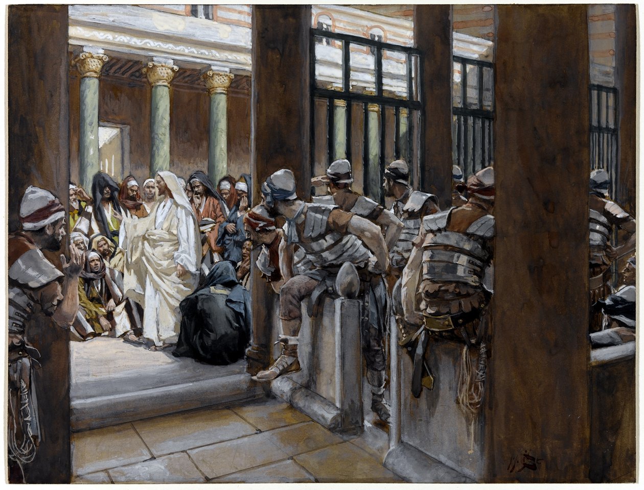 Pero nadie le puso las manos encima, ilustración para La vida de Cristo, c.1884-96 de James Jacques Joseph Tissot
