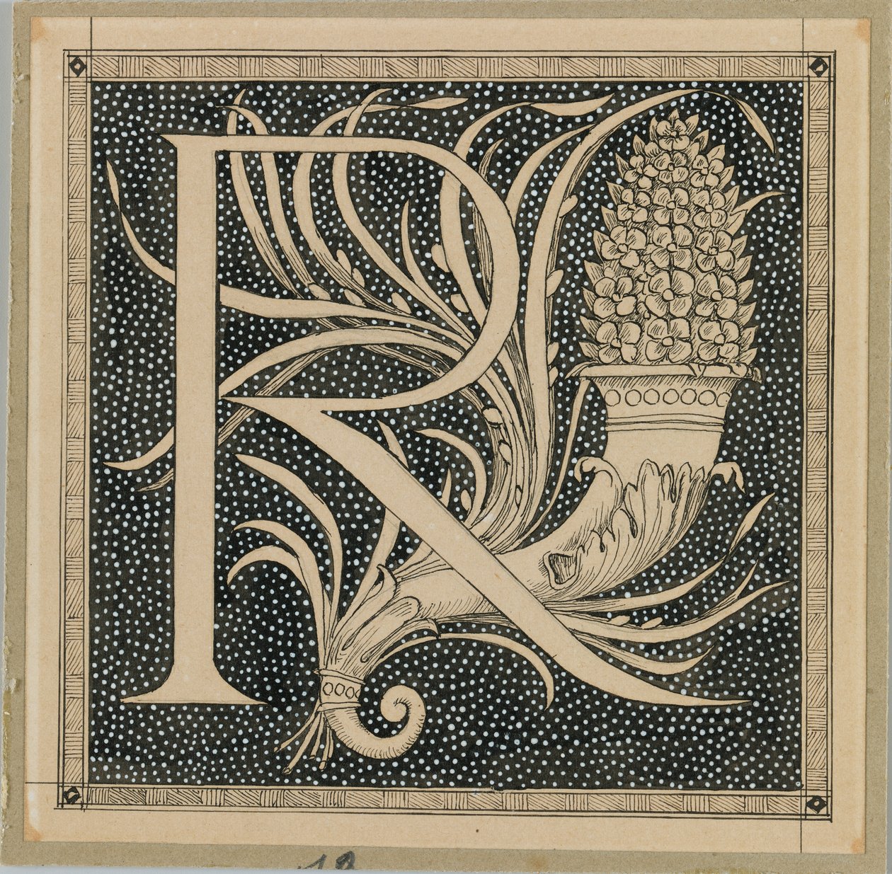 Letra capital R, ilustración de La vida de Nuestro Señor Jesucristo