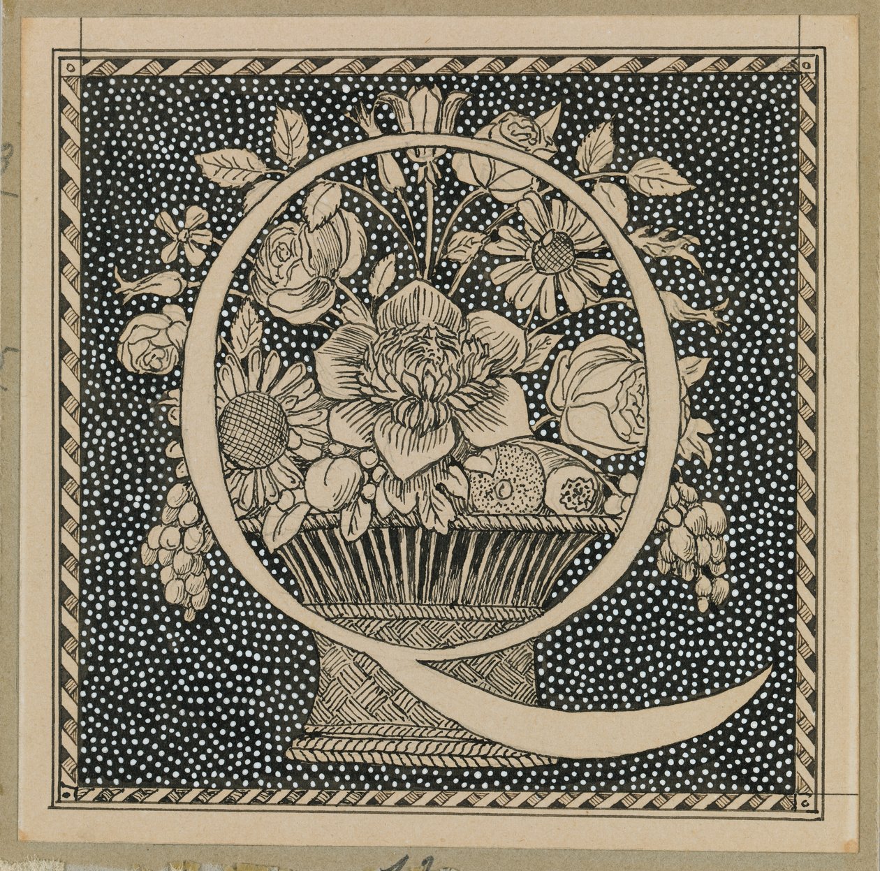 Letra capital Q, ilustración de La vida de Nuestro Señor Jesucristo de James Jacques Joseph Tissot