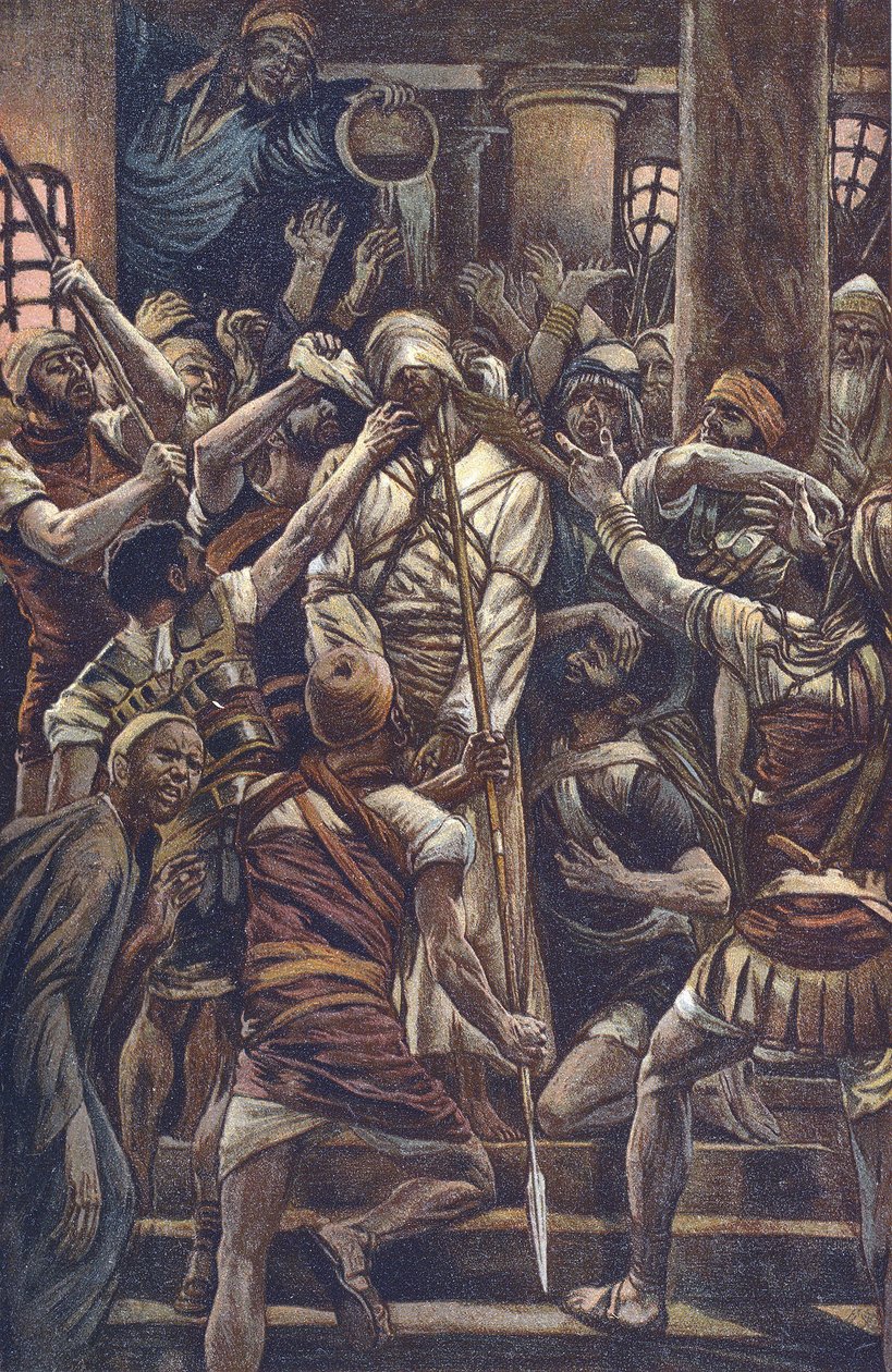 Cristo burlado en casa de José Caifás de James Jacques Joseph Tissot
