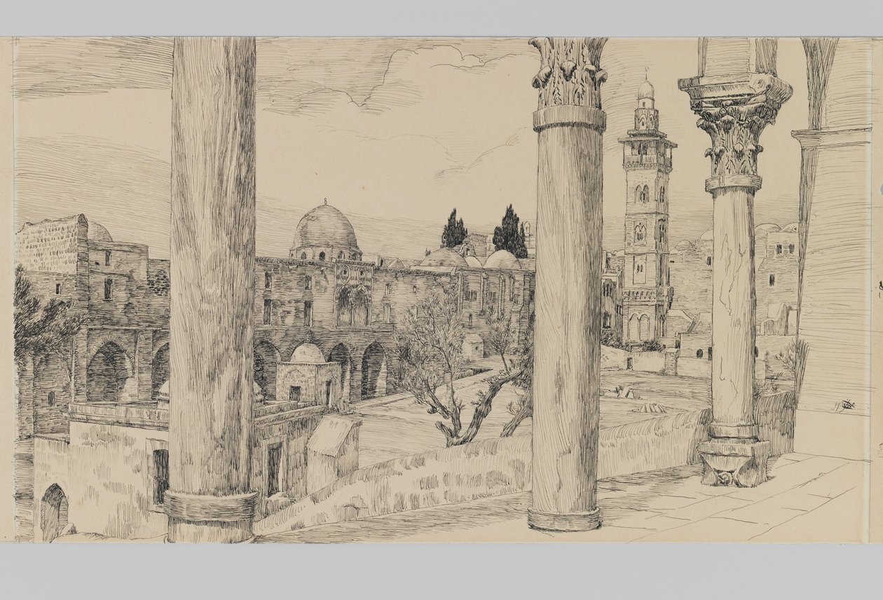 Explanada del Haram, ilustración de La Vida de Nuestro Señor Jesucristo de James Jacques Joseph Tissot
