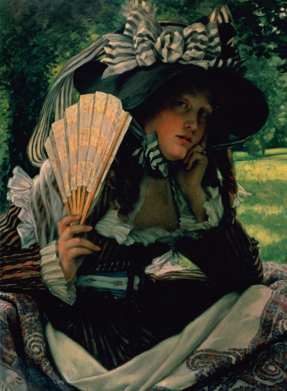Chica con un abanico, c.1870-71 de James Jacques Joseph Tissot