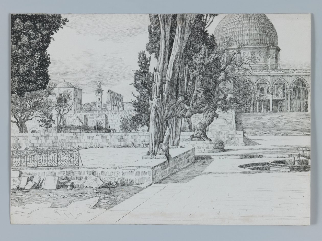 Haram, Mezquita de Es-Sakrah, ilustración de La vida de Nuestro Señor Jesucristo de James Jacques Joseph Tissot