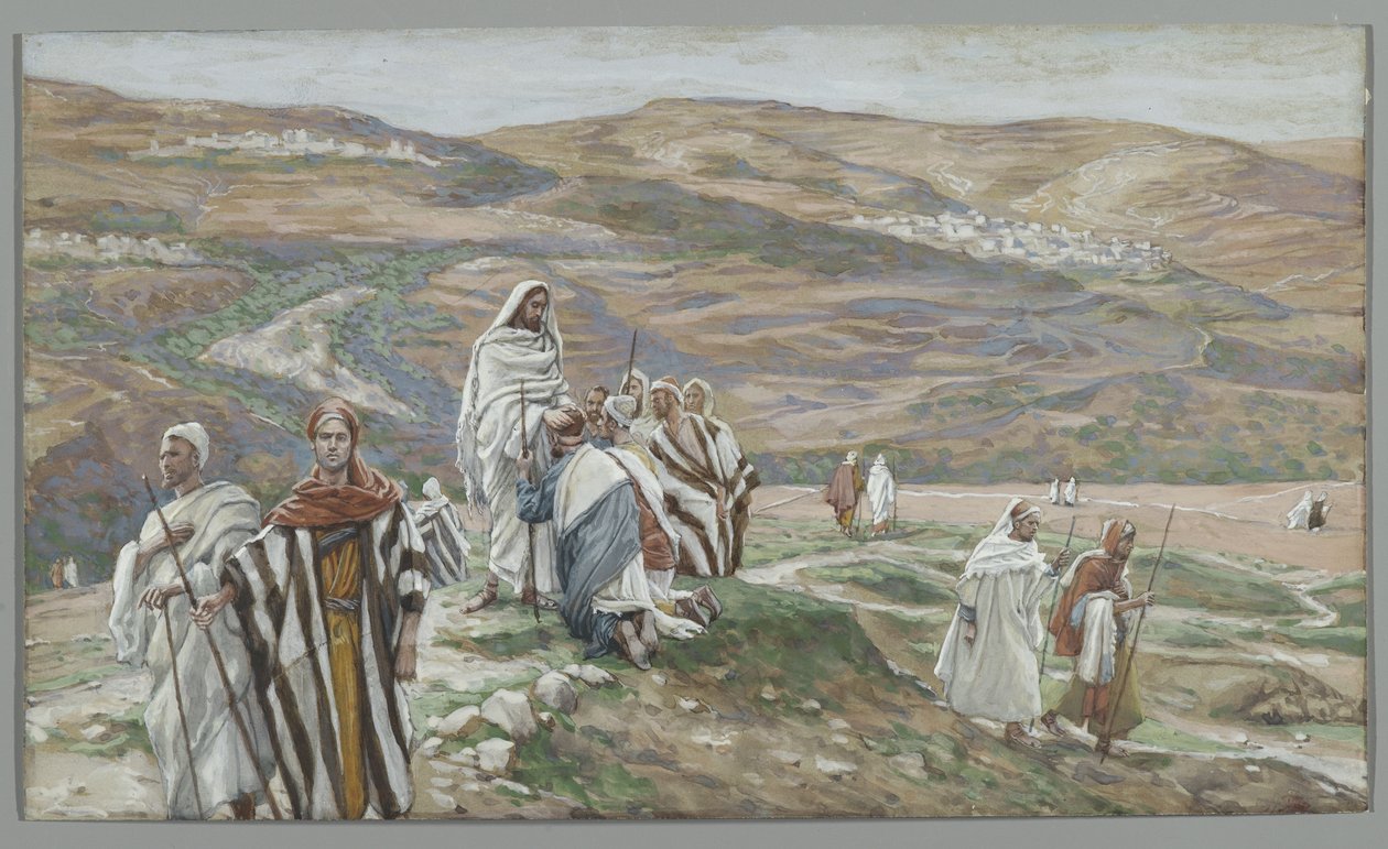 Los envió de dos en dos, ilustración de La vida de nuestro Señor Jesucristo, 1886-96 de James Jacques Joseph Tissot