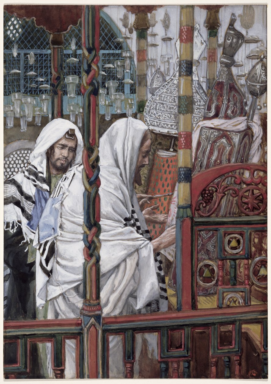 Jesús enseñando en la sinagoga, ilustración para La vida de Cristo, c.1886-94 de James Jacques Joseph Tissot