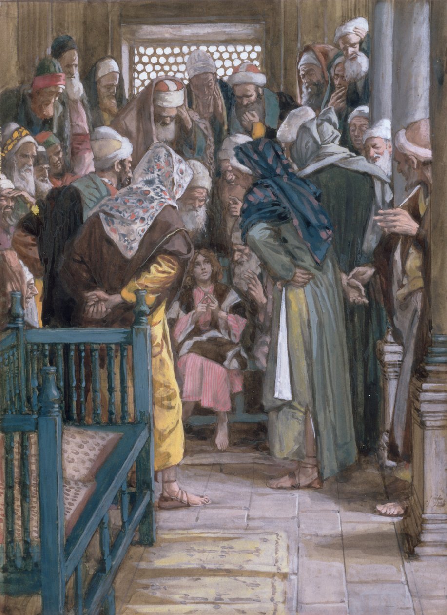 Jesús entre los doctores, ilustración para La Vida de Cristo, c.1886-96 de James Jacques Joseph Tissot