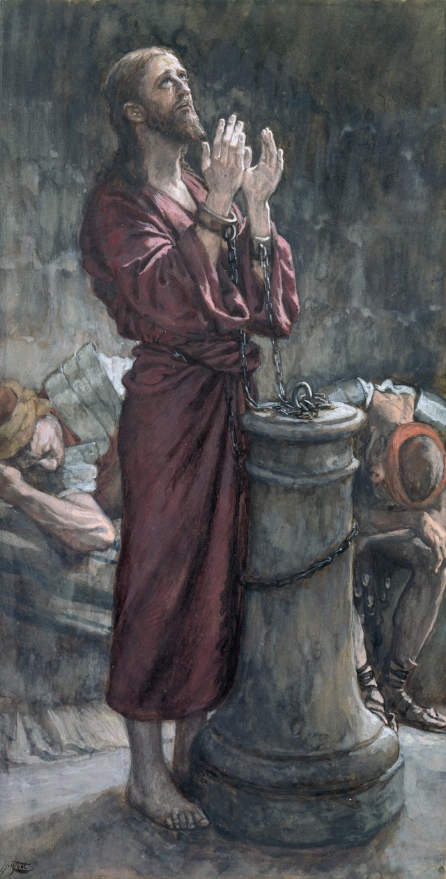 Jesús en Prisión, ilustración de La Vida de Cristo, c.1884-96 de James Jacques Joseph Tissot